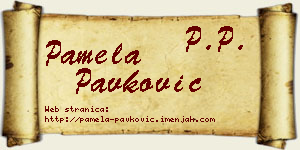 Pamela Pavković vizit kartica